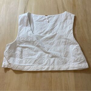 Free People Textured Cotton Crop Top